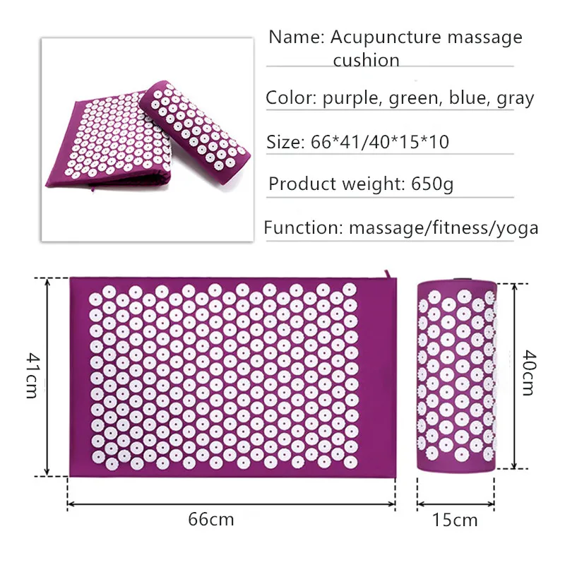 Acupressure Mat Set - Массажер Коврик для йоги Подушка Точечный